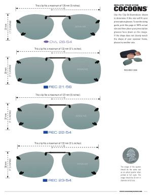 foster grant clip on sunglasses size chart.